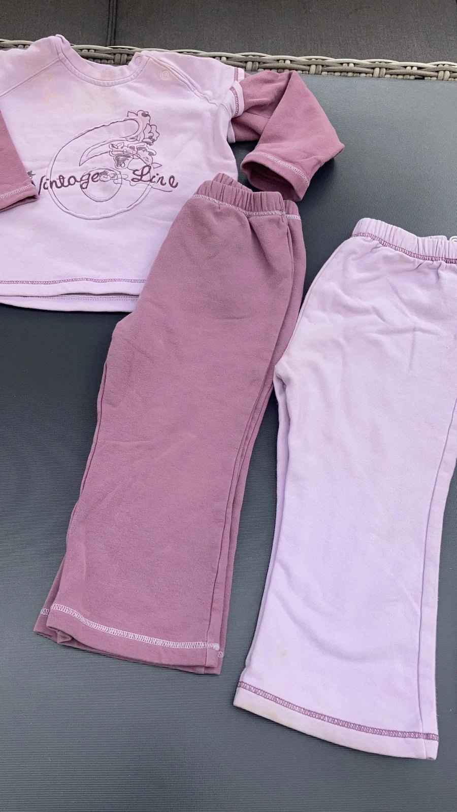 Lot conjunto roupas de desporto para jogging calças e camisola 23 meses tex – photo 4